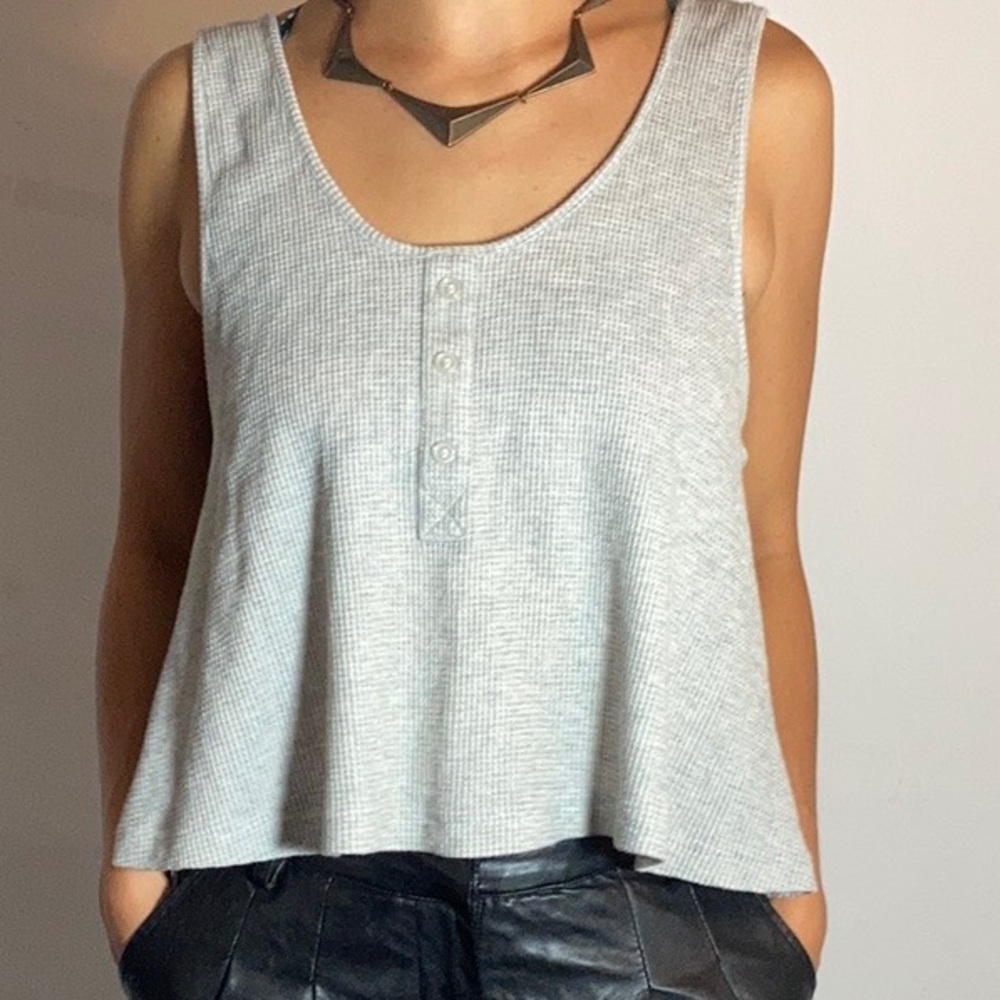 Gray crop top